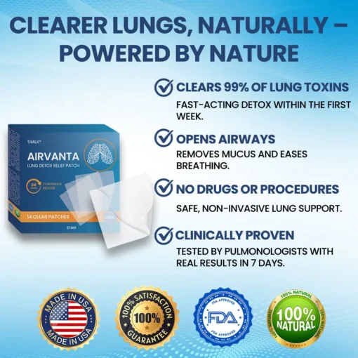 Timilk® AirVanta Lung Detox Relief Patch