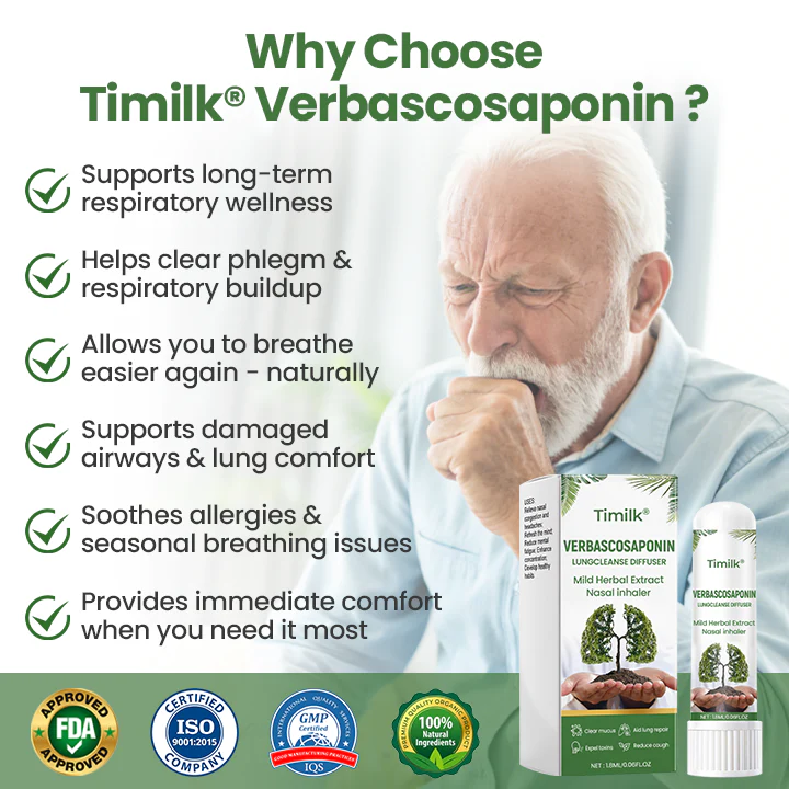 Timilk®Verbascosaponin Lung Detox Diffuser ( Cough, wheezing, shortness of breath, sputum, stuffy nose, bronchitis, bronchitis, allergy symptoms, lung discomfort ) - Image 4