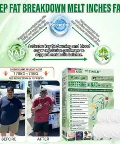 Timilk® Moringa · Berberine × NAD+ 10-in-1 Advanced Metabolic Nano Microneedle Patch