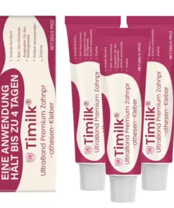 Timilk® UltraBond Premium Denture Adhesive FDA Certified (Clinically Proven 4-Day Hold for Secure, Comfortable Zinc-Free Denture Fit )