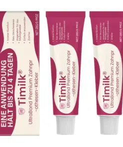 Timilk® UltraBond Premium Denture Adhesive FDA Certified (Clinically Proven 4-Day Hold for Secure, Comfortable Zinc-Free Denture Fit )