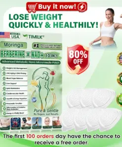 Timilk® Moringa Berberine NAD 10-in-1 Advanced Metabolic Nano Microneedle Patch