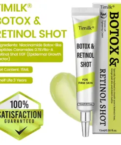 Timilk® Botox Retinol Shot Smoother-Looking Skin for Deep Lines, Sagging Jowls Puffy Eyes