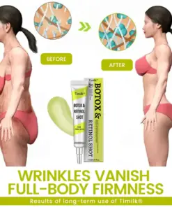 Timilk® Botox Retinol Shot Smoother-Looking Skin for Deep Lines, Sagging Jowls Puffy Eyes