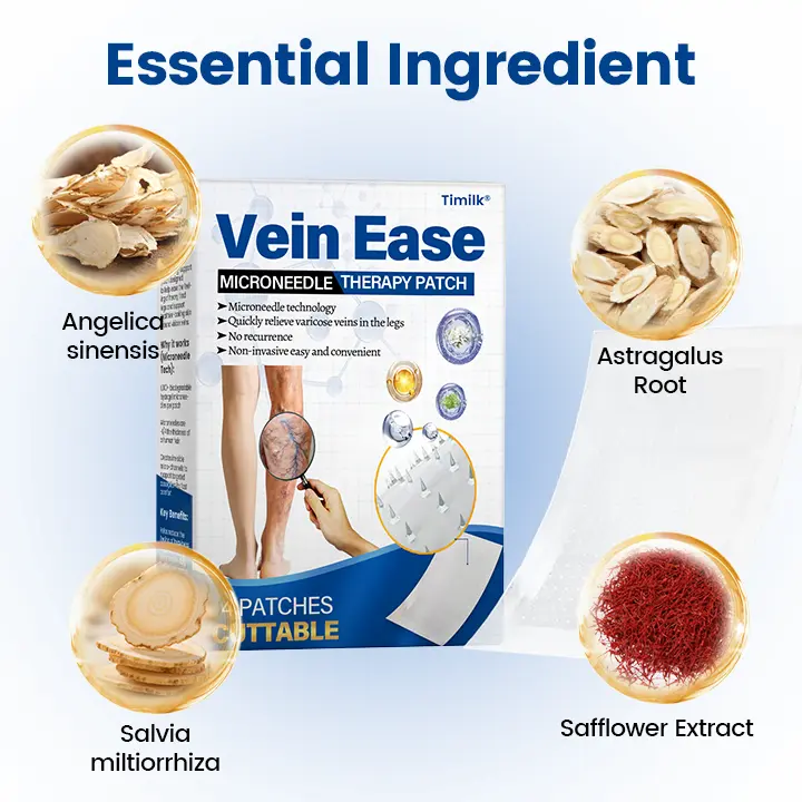 Timilk® Vein Ease Microneedle Therapy Patch – Fast Effective and Non-Invasive Treatment for Varicose Veins Leg Swelling