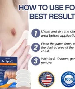 Timilk® SculptXX Gynecomastia Burn & Firm Chest Patch