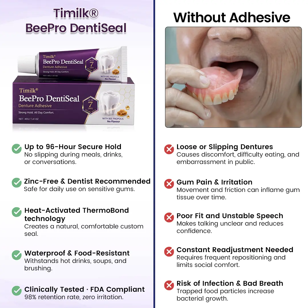 Timilk® BeePro DentiSeal Denture Adhesive