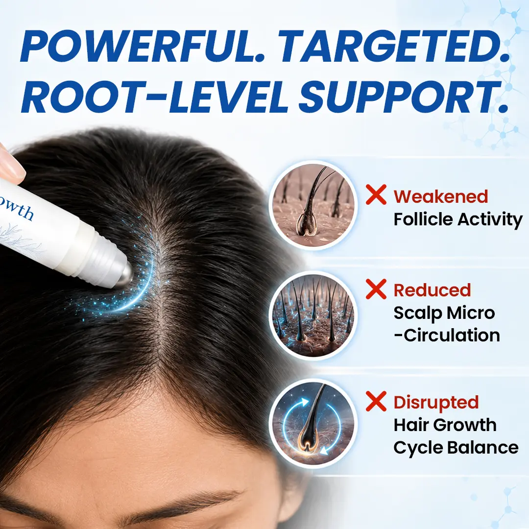 Timilk® Hair Growth Serum Roll-On – 3% Rosemary Oil Scalp Treatment for Thicker