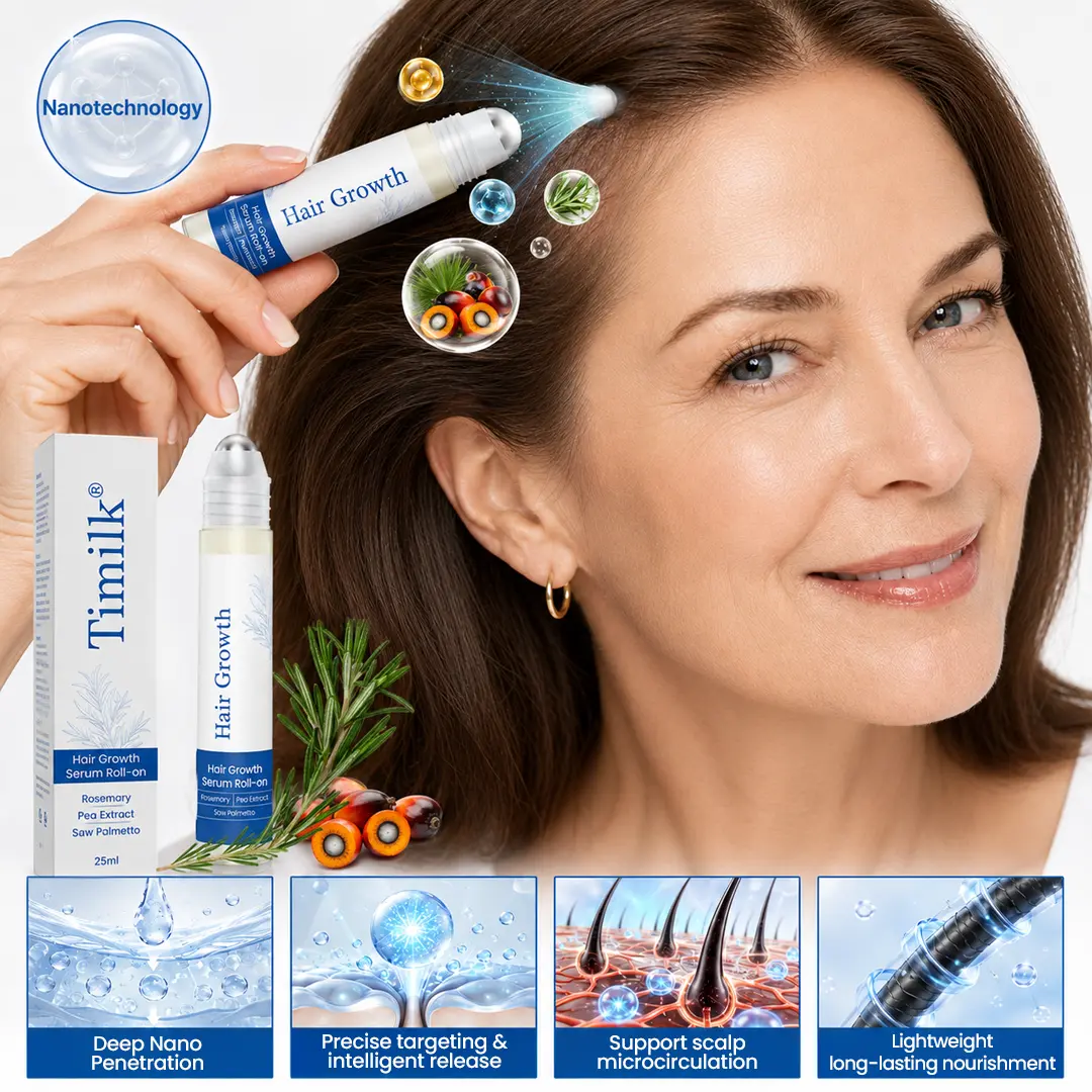 Timilk® Hair Growth Serum Roll-On – 3% Rosemary Oil Scalp Treatment for Thicker
