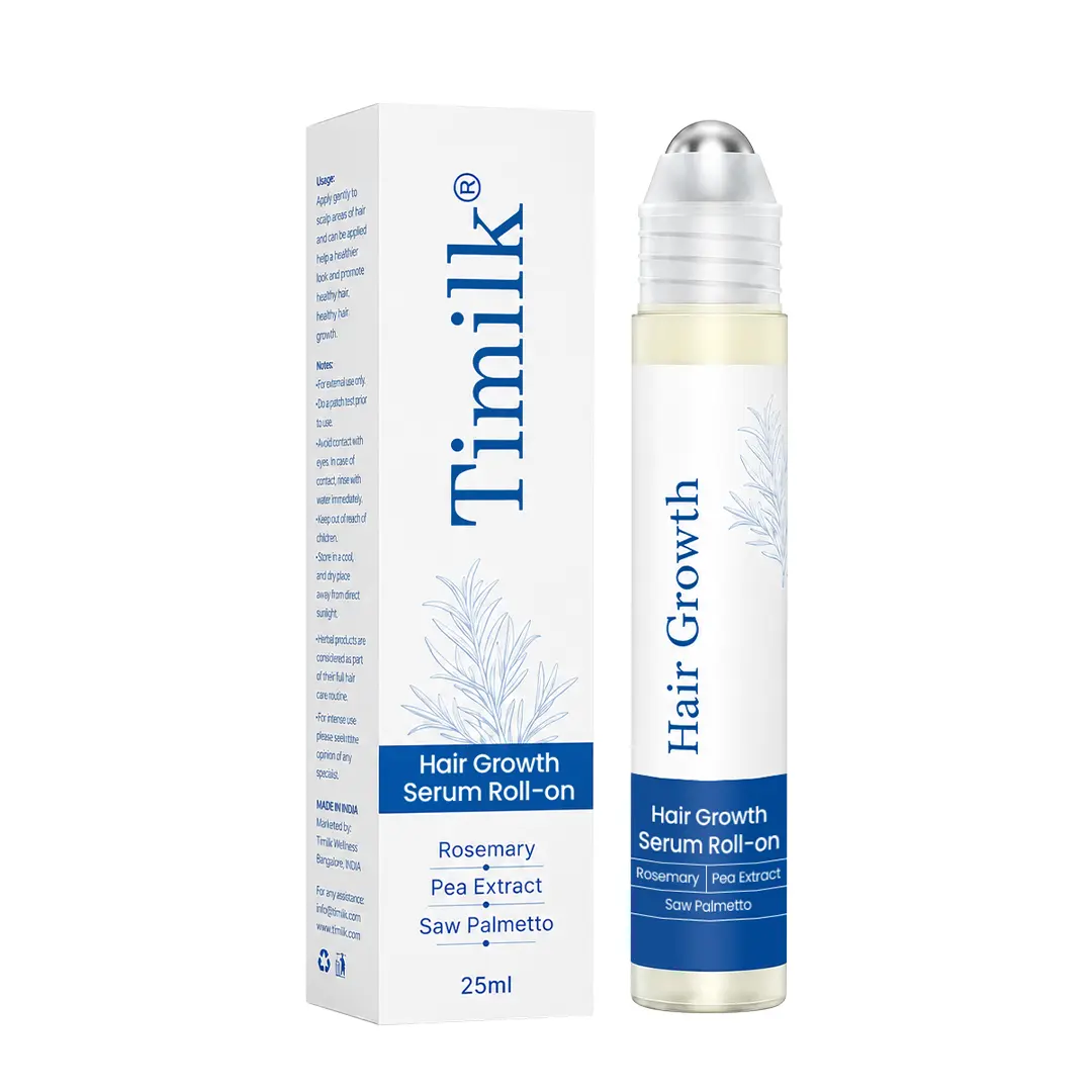 Timilk® Hair Growth Serum Roll-On – 3% Rosemary Oil Scalp Treatment for Thicker