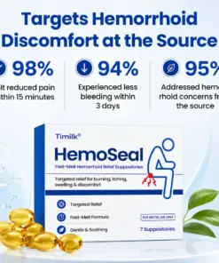 Timilk® HemoSeal Fast-Melt Hemorrhoid Relief Suppositories