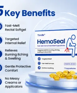 Timilk® HemoSeal Fast-Melt Hemorrhoid Relief Suppositories
