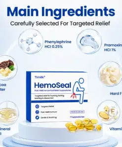 Timilk® HemoSeal Fast-Melt Hemorrhoid Relief Suppositories