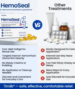 Timilk® HemoSeal Fast-Melt Hemorrhoid Relief Suppositories